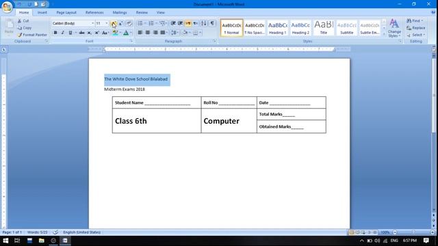 How To Create Exam Paper In Ms Word Urdu/Hindi смотреть онлайн