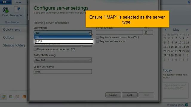 How to setup IMAP in Windows live Mail смотреть онлайн