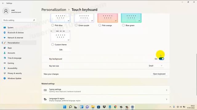 Windows 11 Home : How to turn on or off touch Keyboard background смотреть онлайн