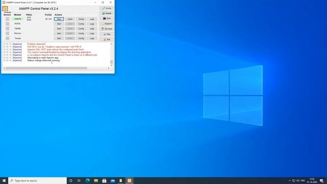 resolve Apache server port number problem in XAMPP server смотреть онлайн