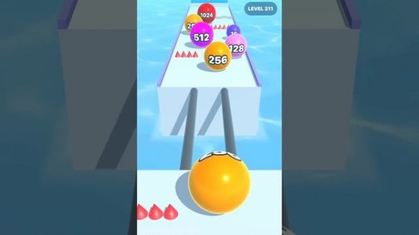 Soft Ball Run Merge 2048 ! All Levels Gameplay (309-313) android, ios