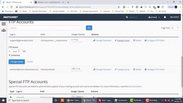 How to change FTP Password and changing FTP Quota by Zaintech.pk смотреть онлайн
