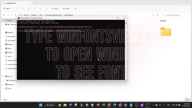 How to view all fonts in DOS cmd window prompt? winfontsview -- DOS series. смотреть онлайн