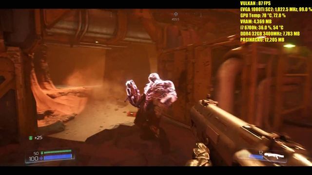 Doom 4k [Vulkan] Preset Ultra [Performance Test] EVGA 1080 Ti SC2 смотреть онлайн