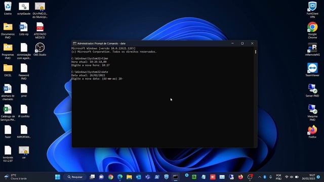 COMO AJUSTA DATA E HORA PELO CMD WINDOWS XP 7 8 10 E 11 (PROMPT COMANDO) смотреть онлайн