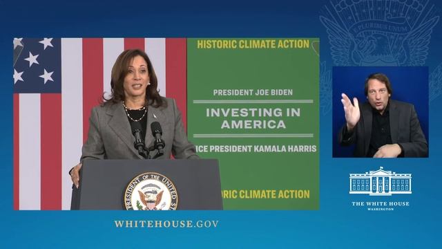 Vice President Harris Delivers Remarks about the Historic Investments in Climate Action смотреть онлайн