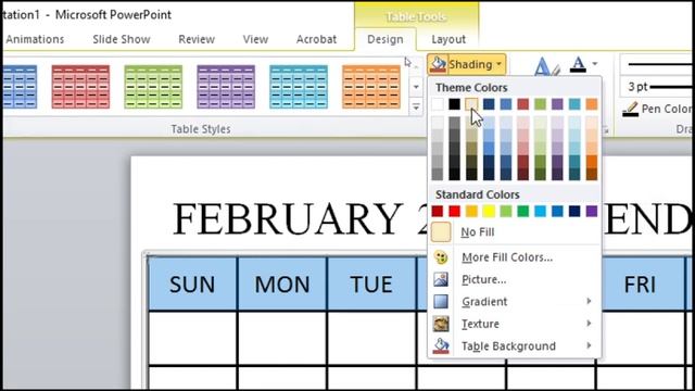 How to create one month calendar in Microsoft PowerPoint 2010 смотреть онлайн