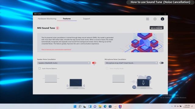 MSI® HOW-TO Use MSI Center - Sound Tune On MSI Notebook