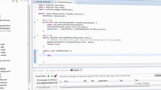 android tutorial for beginners 44 datepicker in android смотреть онлайн