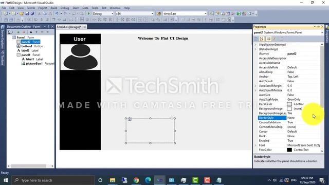 Flat UI Design windows C# смотреть онлайн