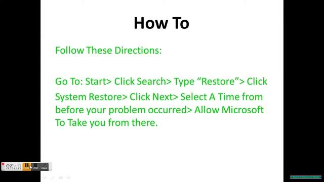How To Peform a Windows System Restore Easily [Windows Vista, 7] смотреть онлайн