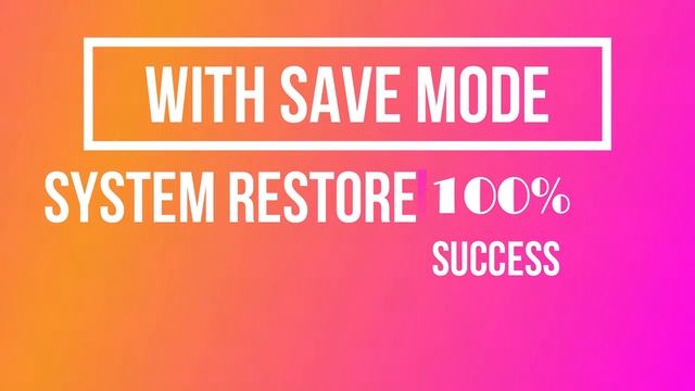Windows 10 system restore failed open safe mode смотреть онлайн