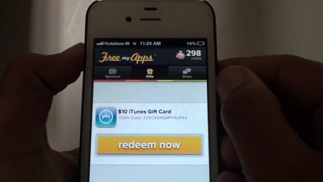 $10 ITUNES GIFT CARD REDEEMED VIA FREEMYAPPS смотреть онлайн