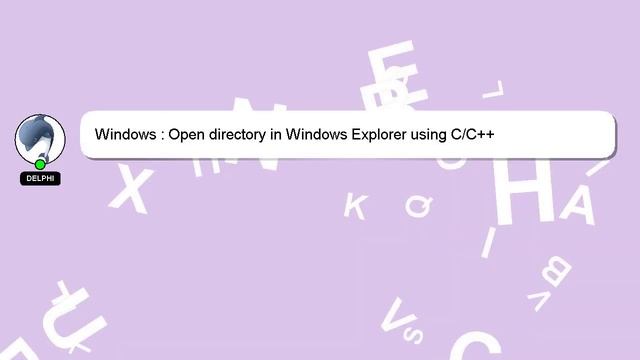 Windows : Open directory in Windows Explorer using C/C++ смотреть онлайн