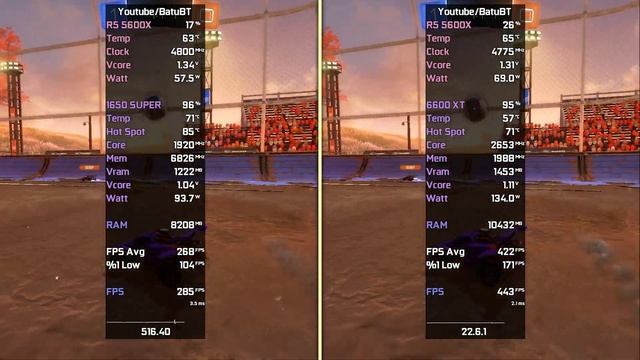 GTX 1650 SUPER OC vs RX 6600 XT смотреть онлайн