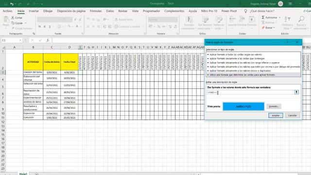 Como hacer un cronograma automático de actividades en Excel смотреть онлайн