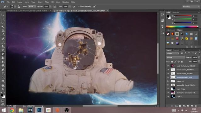 Astronaut GFX Photoshop смотреть онлайн