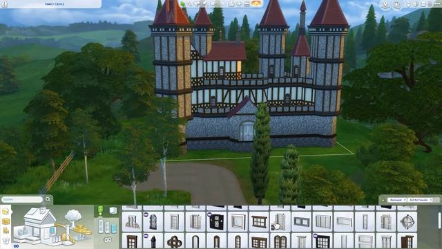 Sims 4 - Let's Build - Family Castle - modern - english #3 - Windows смотреть онлайн