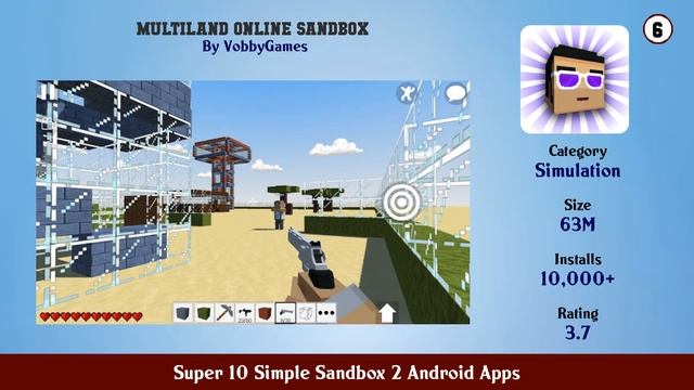 Super 10 Simple Sandbox 2 Android Apps смотреть онлайн