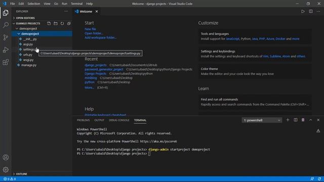 Install django on Windows10 | How to Install django in Visual Studio code |How to run django projec смотреть онлайн