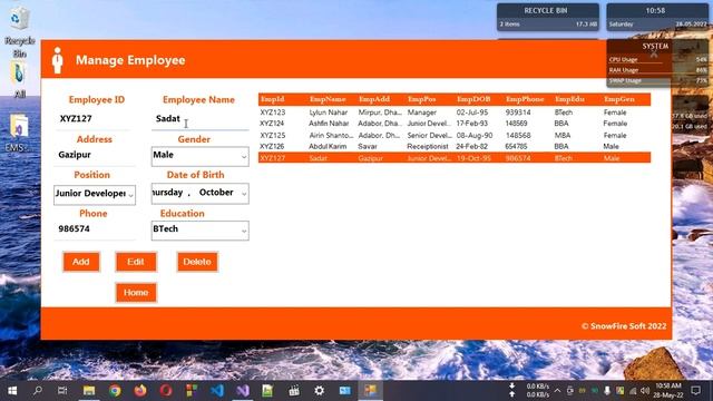 Employee Management System | Lylun Nahar Nisa | C# | Windows Form App смотреть онлайн