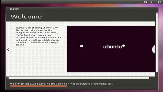 Install Ubuntu 10.10 with Windows installer Wubi (with Ubuntu cd) смотреть онлайн