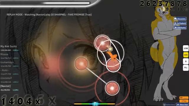 Osu! Gameplay: DJ Sharpnel - Fake Promise [True] смотреть онлайн