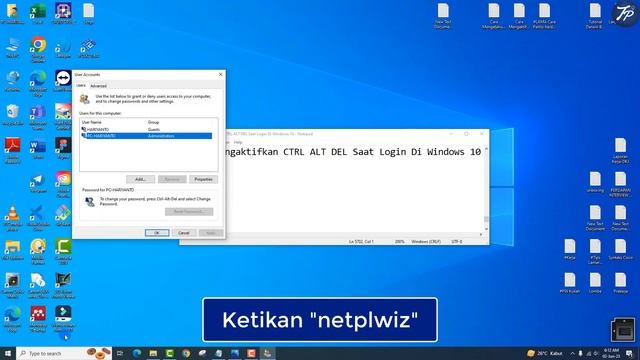 Cara Mengaktifkan CTRL ALT DEL Saat Login Di Windows 10 смотреть онлайн