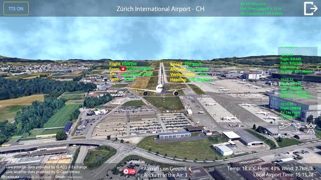 Airport Live Traffic Viewer - Zuerich International Airport (CH) смотреть онлайн
