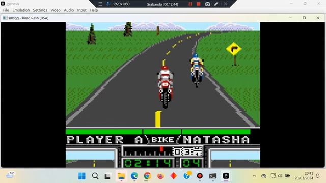 Road Rash - Game Gear Sega - jgenesis 0.7.0 Emulator - Test Windows 11 смотреть онлайн