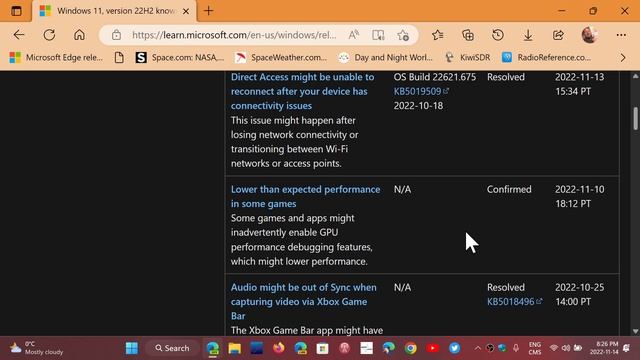 Windows 11 22H2 Known issues list update and gaming performance confirmed смотреть онлайн