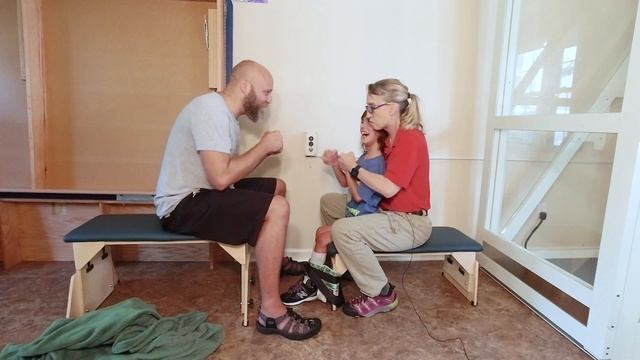 #64 Hands To Midline For BOXING With Sebastian: Exercises For A Child With Cerebral Palsy