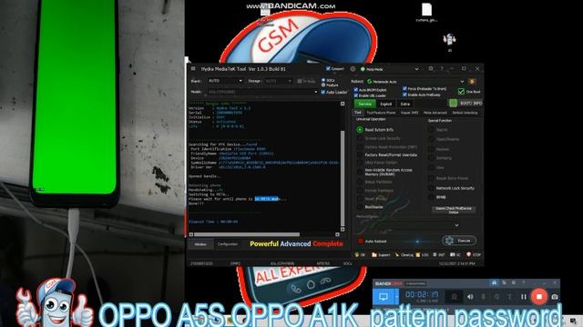 OPPO A5S OPPO A1K pattern password FRP Hydra MTK смотреть онлайн