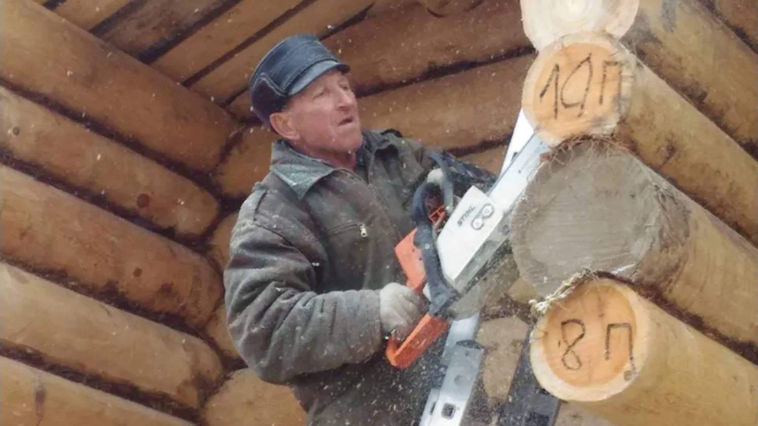 Изготовление, доставка и сборка сруба дома из бревна ручной рубки с рубкой углов сруба в ЧАШУ. смотреть онлайн