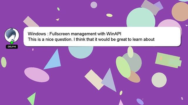 Windows : Fullscreen management with WinAPI смотреть онлайн