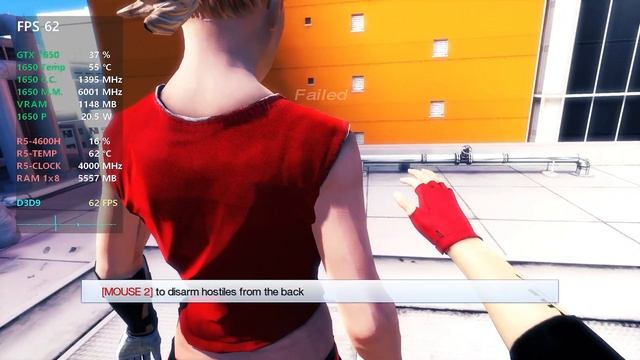 Mirror's Edge Gameplay on 4600H 1650 Lenovo Legion 5 (MSI Afterburner Stats) смотреть онлайн