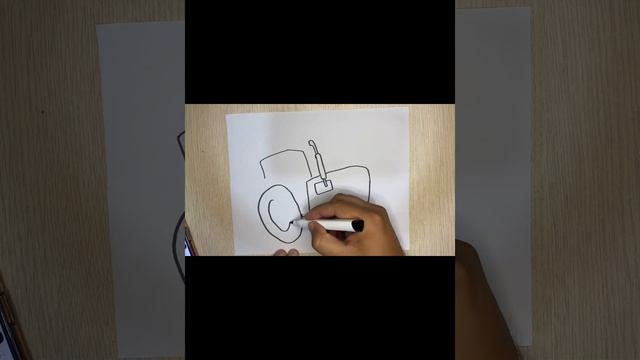 Как нарисовать синий трактор. Часть 1 смотреть онлайн