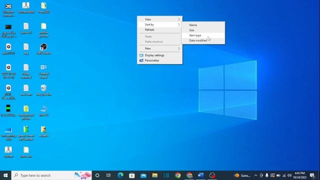 How to sort Desktop icons in windows 10. смотреть онлайн