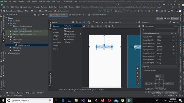 Button in Android Studio | How to use Button in Android Studio | Button Click Event android | Hindi смотреть онлайн
