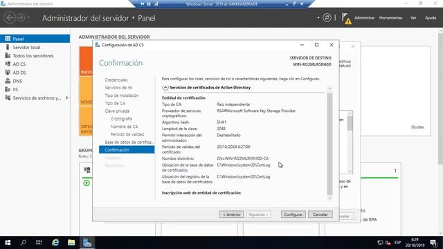 Creacion de unidad certificadora en windows server 2019 смотреть онлайн