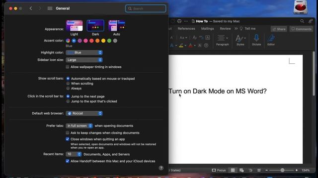 How To Turn on Dark Mode on Microsoft Word – macOS смотреть онлайн