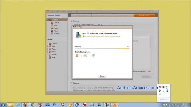 Backup Contacts, SMS, Call Logs, Photos Galaxy S2 I9100 via Kies смотреть онлайн