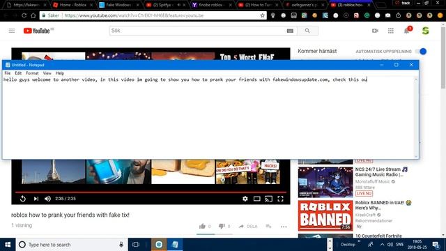 prank your friends with this fake windows update! смотреть онлайн