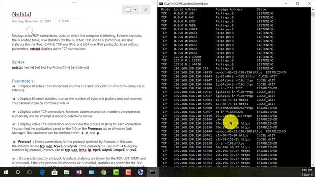netstat смотреть онлайн