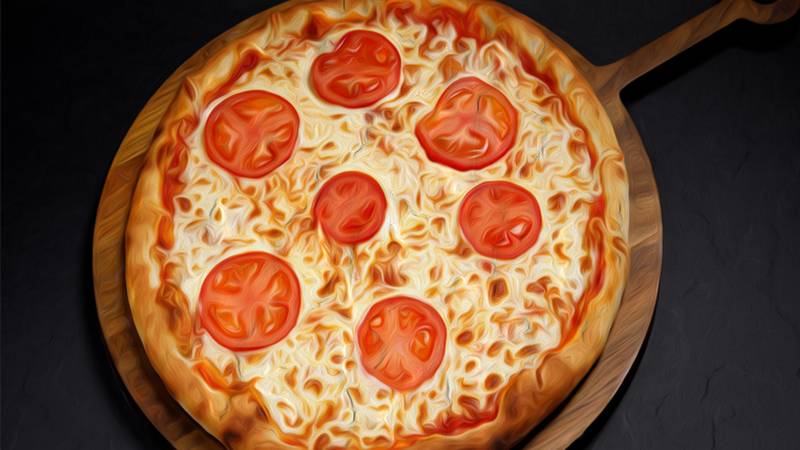 пицца в процессе приготовления...