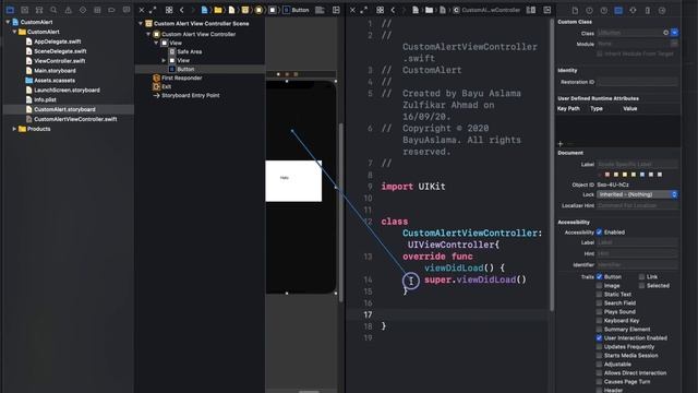 iOS Series: Cara Membuat Custom Alert (How to Make Basic Custom Alert) w/ Swift Storyboard (IND-ENG смотреть онлайн