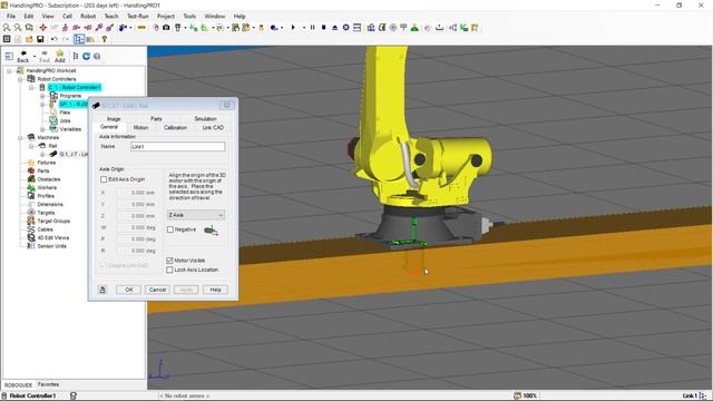 RoboGuide Extended Axis Configuration