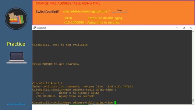 Working with MAC address table смотреть онлайн