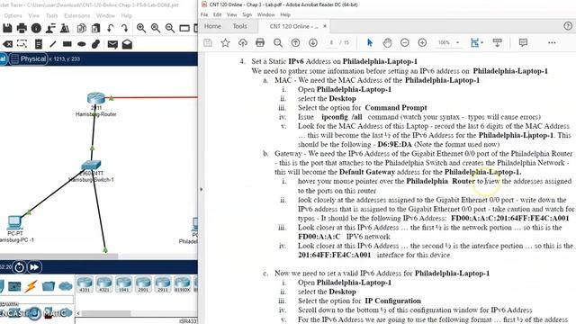CNT120 Online Chap 3 Lab 9ed 4 IPv6 смотреть онлайн