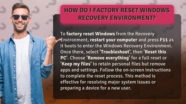 How do I factory reset Windows recovery environment? смотреть онлайн